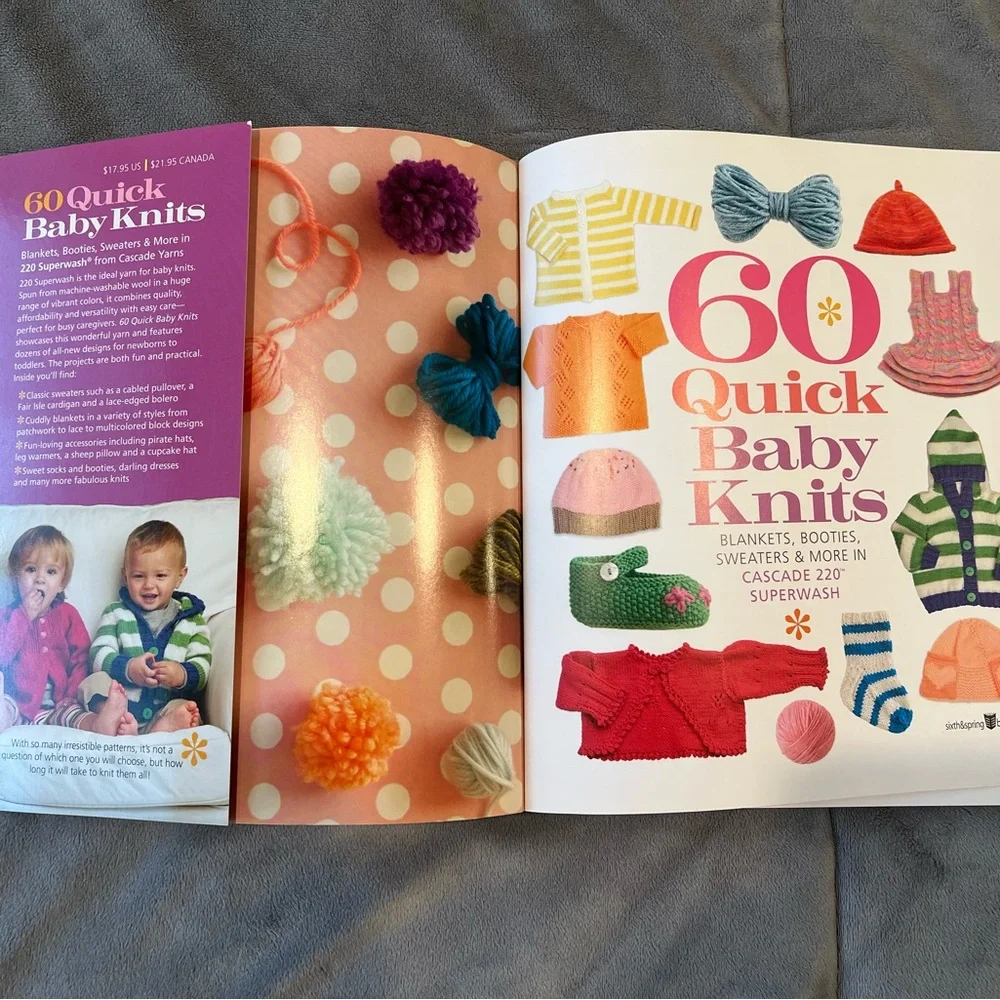 60 Quick Baby Knits: Blankets, Booties, Sweaters & More Paperback Book